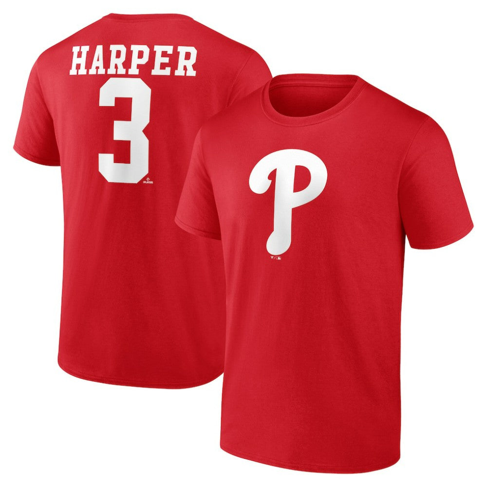 Bryce Harper Philadelphia Phillies Player Name & Number T-Shirt discount