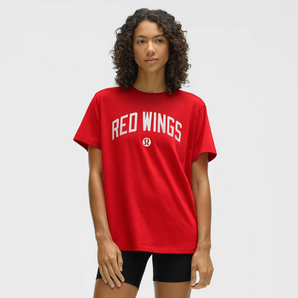 Detroit Red Wings - lululemon Women's All Yours Organic Cotton T-Shirt True Red