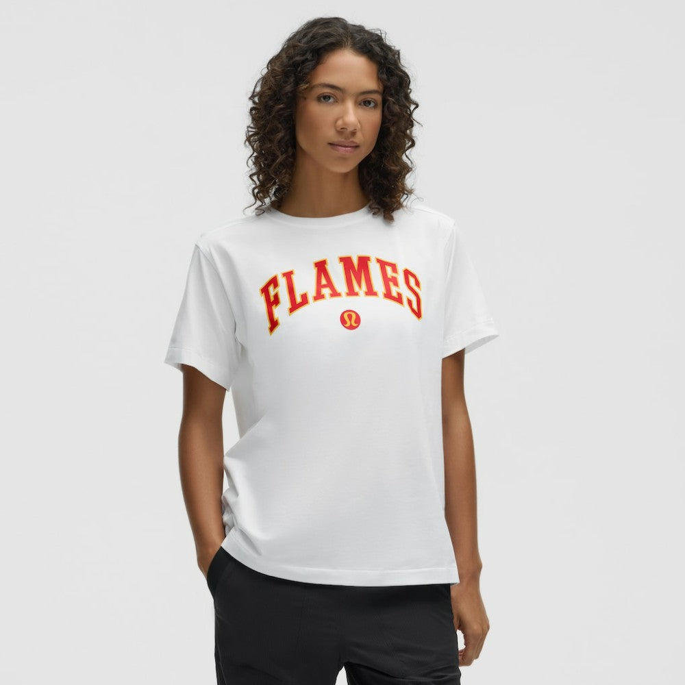 Calgary Flames - lululemon Women's All Yours Organic Cotton T-Shirt White
