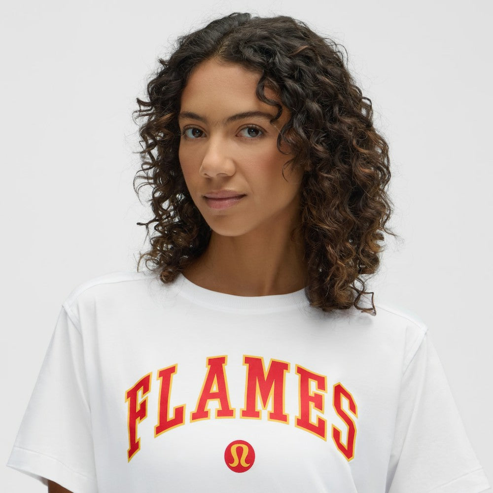 Calgary Flames - lululemon Women's All Yours Organic Cotton T-Shirt White