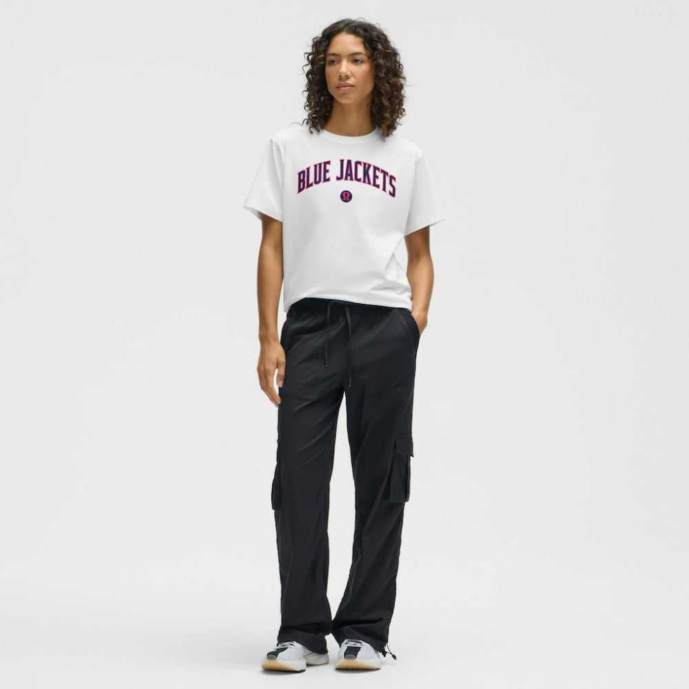 Columbus Blue Jackets - lululemon Women's All Yours Organic Cotton T-Shirt White
