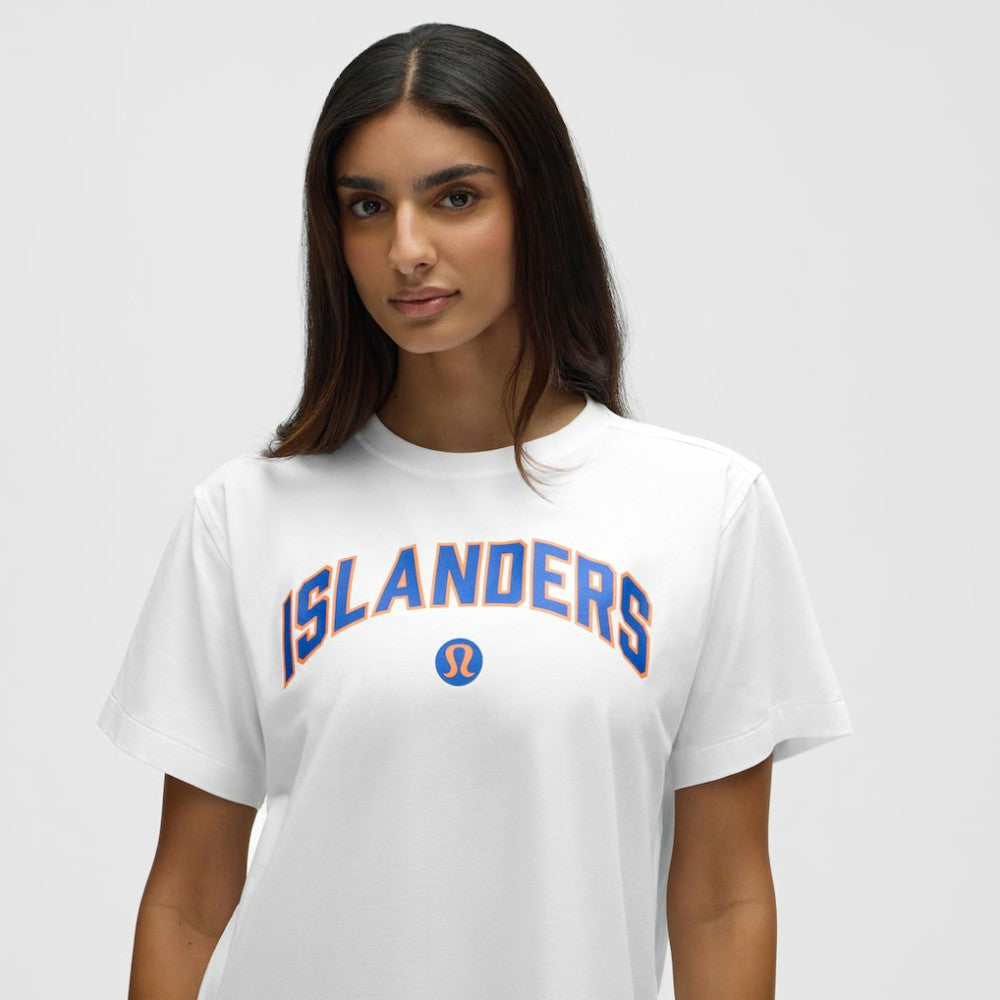 New York Islanders - lululemon Women's All Yours Organic Cotton T-Shirt White