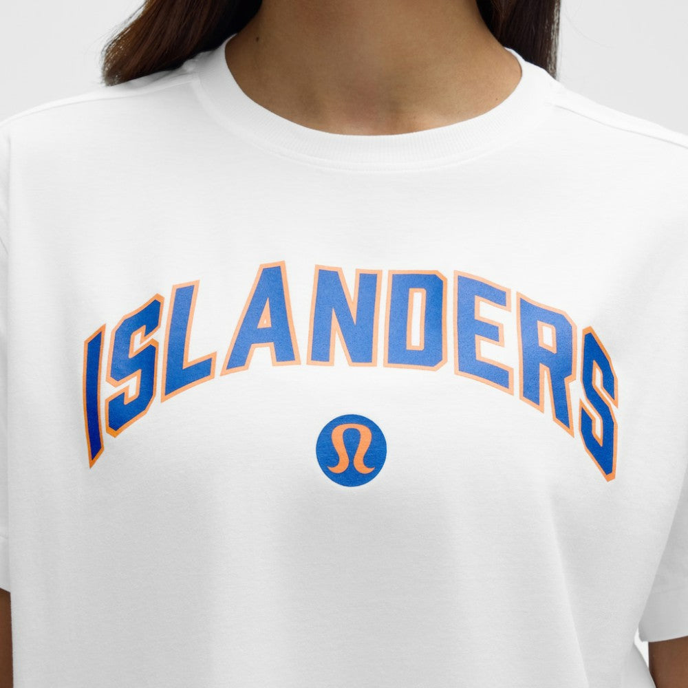 New York Islanders - lululemon Women's All Yours Organic Cotton T-Shirt White