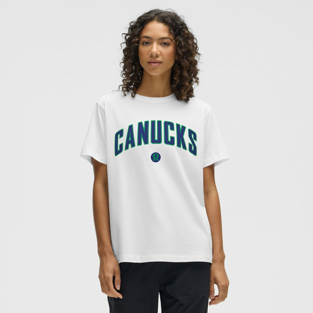 Vancouver Canucks - lululemon Women's All Yours Organic Cotton T-Shirt White
