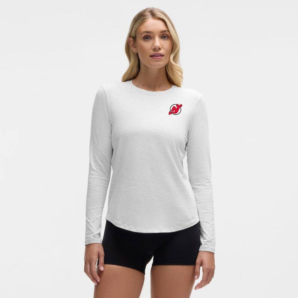 New Jersey Devils - lululemon Women's Love Long Sleeve T-Shirt Heathered Core Ultra Light Grey
