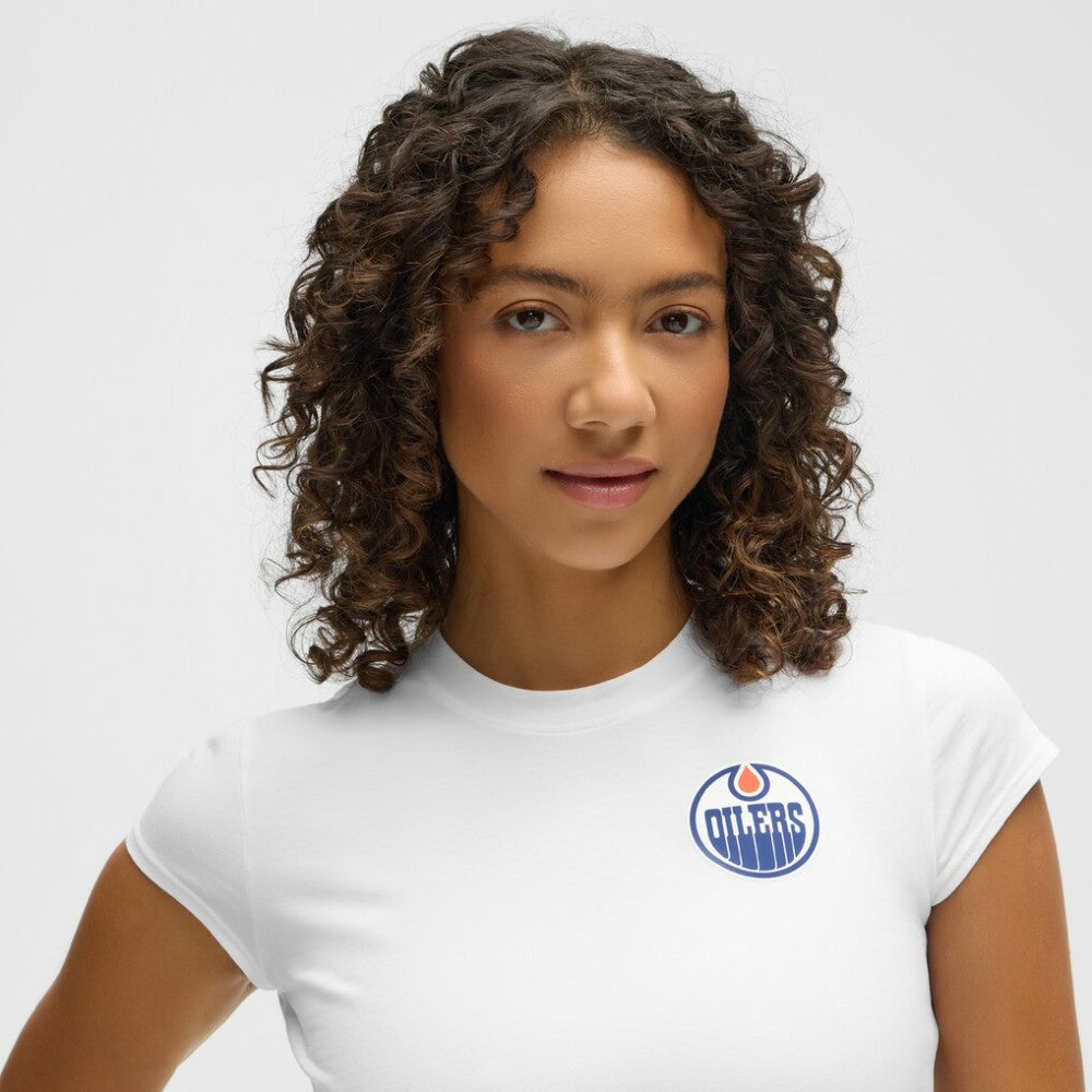 Edmonton Oilers - lululemon Women's Baby T-Shirt White