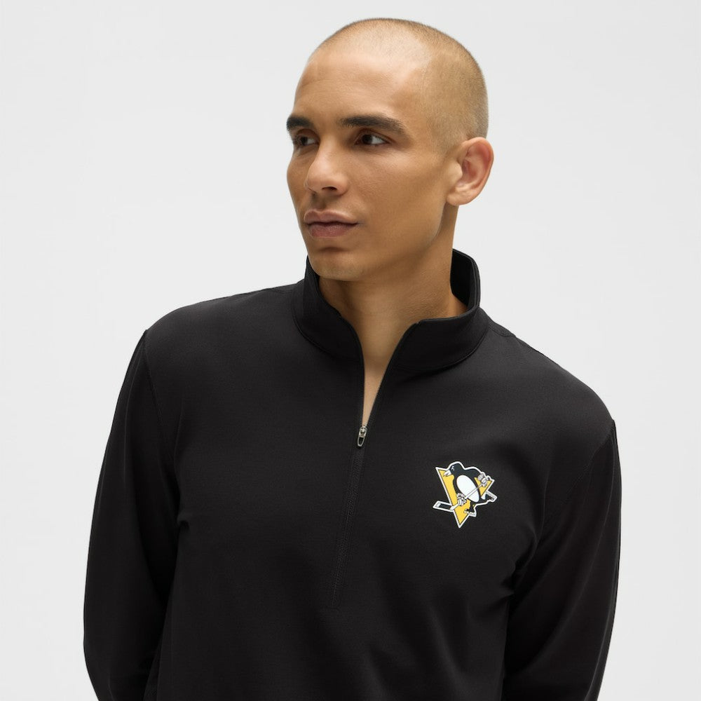 Pittsburgh Penguins lululemon Soft Jersey Half-Zip Pullover - Black | NHL Jerseys