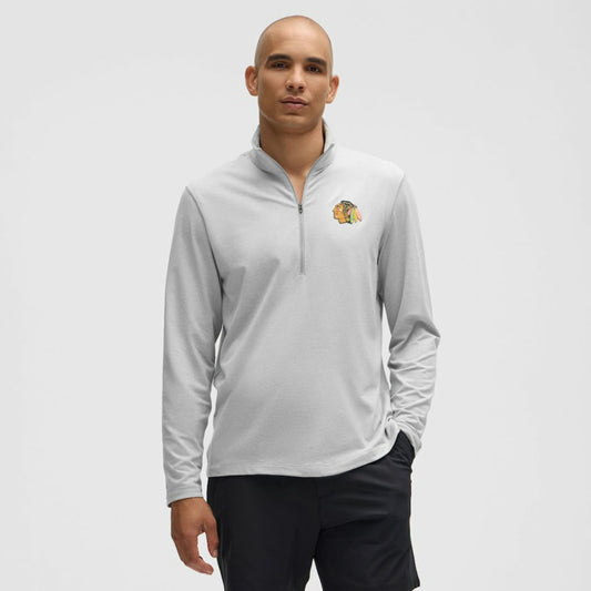 Chicago Blackhawks lululemon Soft Jersey Half-Zip Pullover - Heather Gray | NHL Jerseys