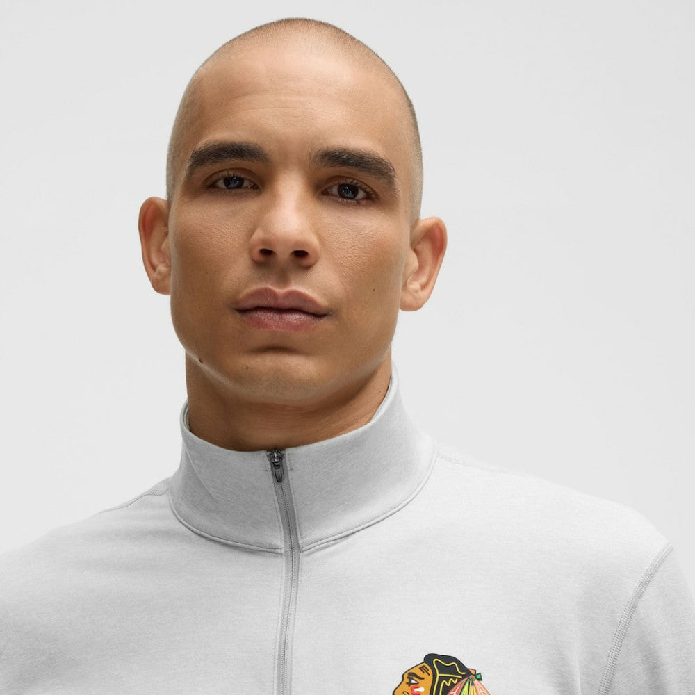 Chicago Blackhawks lululemon Soft Jersey Half-Zip Pullover - Heather Gray | NHL Jerseys
