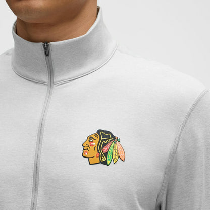 Chicago Blackhawks lululemon Soft Jersey Half-Zip Pullover - Heather Gray | NHL Jerseys