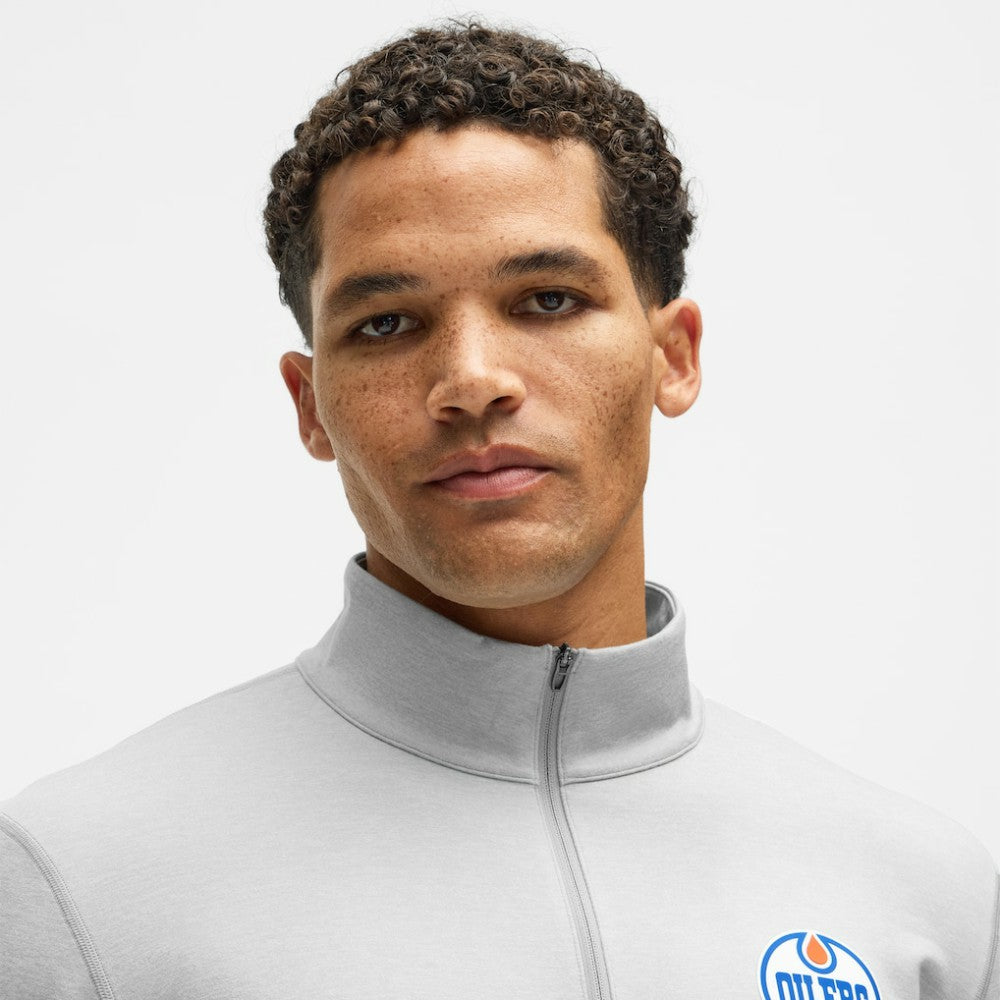 Edmonton Oilers - lululemon Soft Jersey Half-Zip Pullover Heather Gray