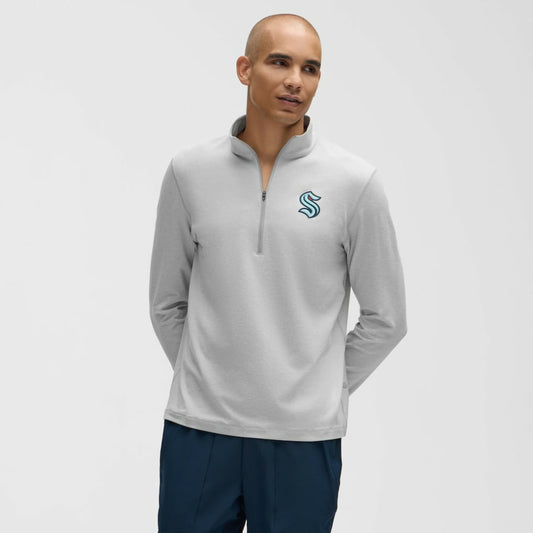 Seattle Kraken lululemon Soft Jersey Half-Zip Pullover - Heather Gray | NHL Jerseys