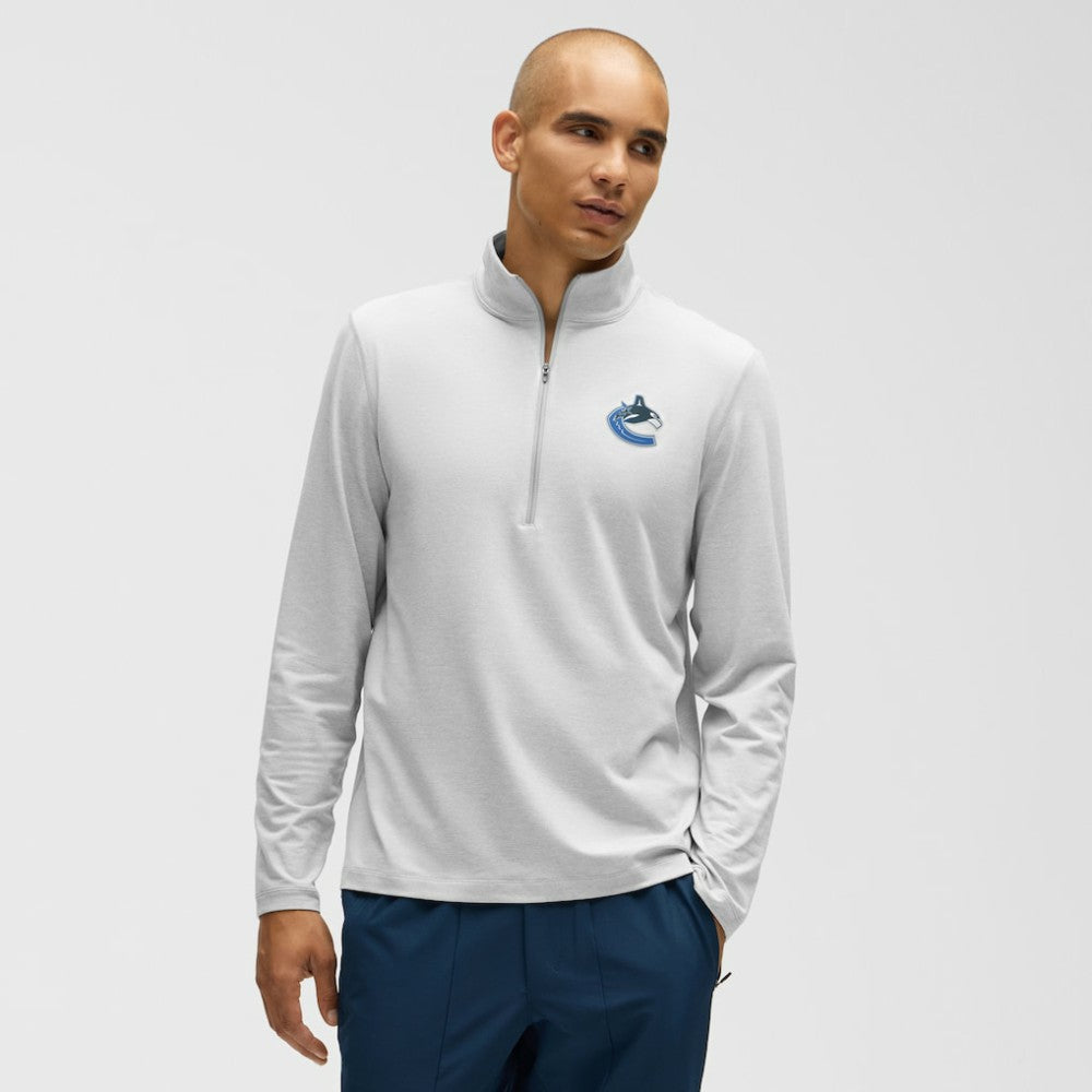 Vancouver Canucks lululemon Soft Jersey Half-Zip Pullover - Heather Gray | NHL Jerseys