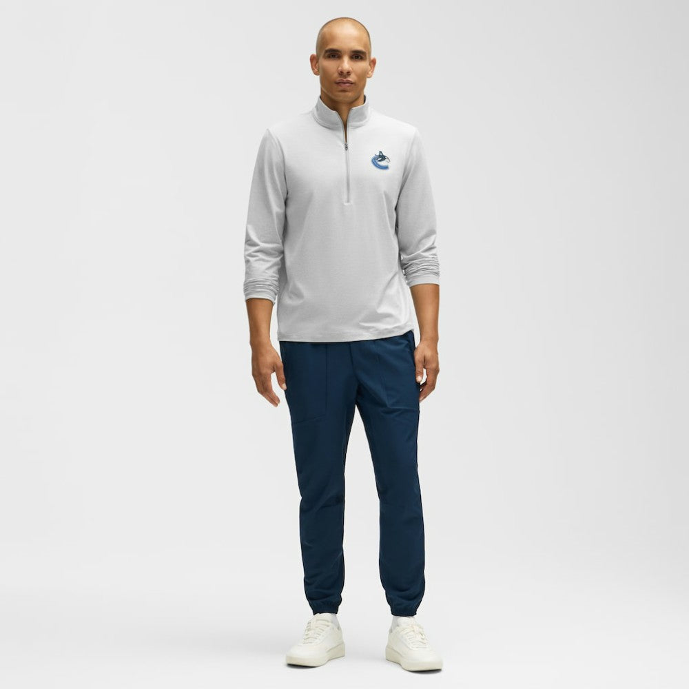 Vancouver Canucks lululemon Soft Jersey Half-Zip Pullover - Heather Gray | NHL Jerseys