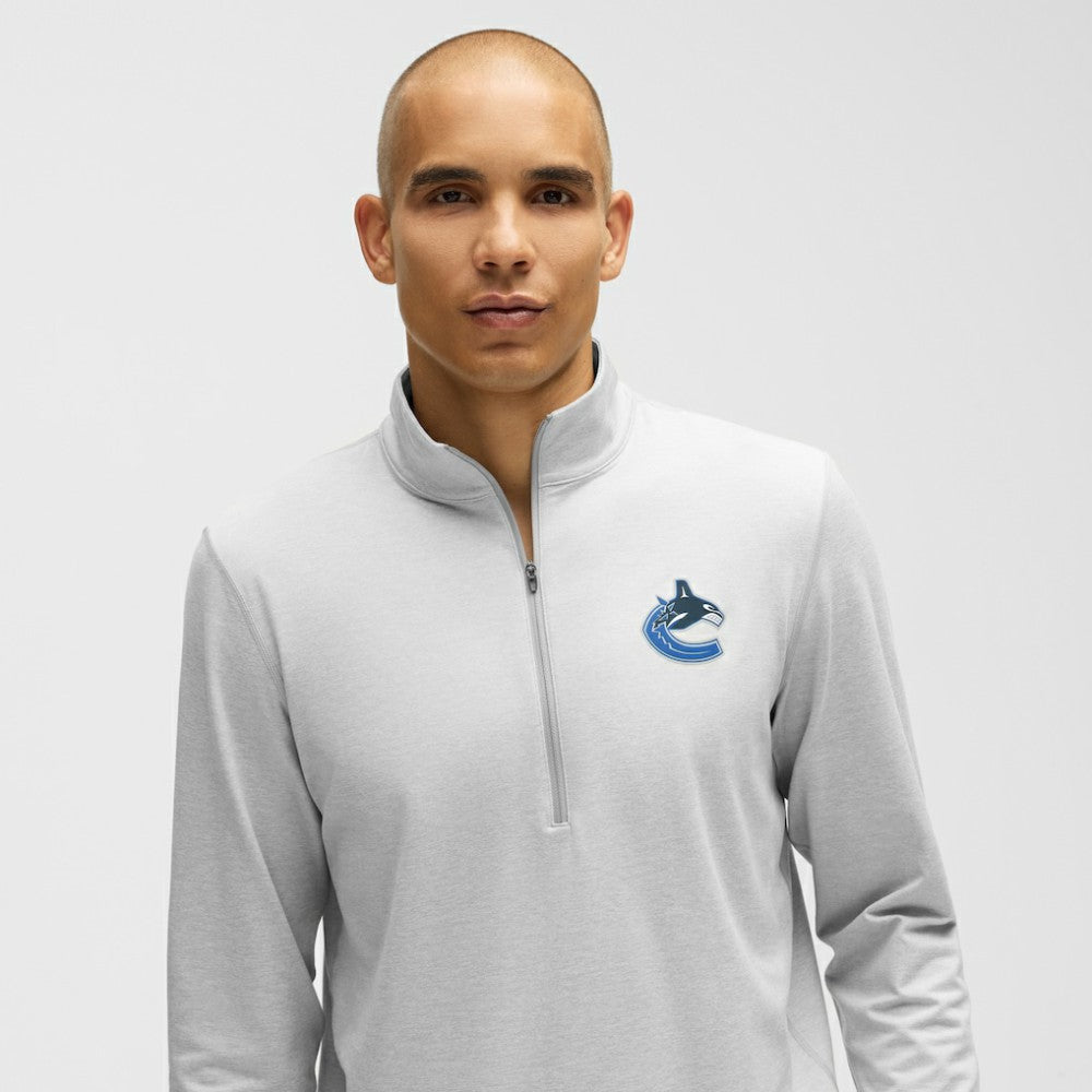 Vancouver Canucks lululemon Soft Jersey Half-Zip Pullover - Heather Gray | NHL Jerseys