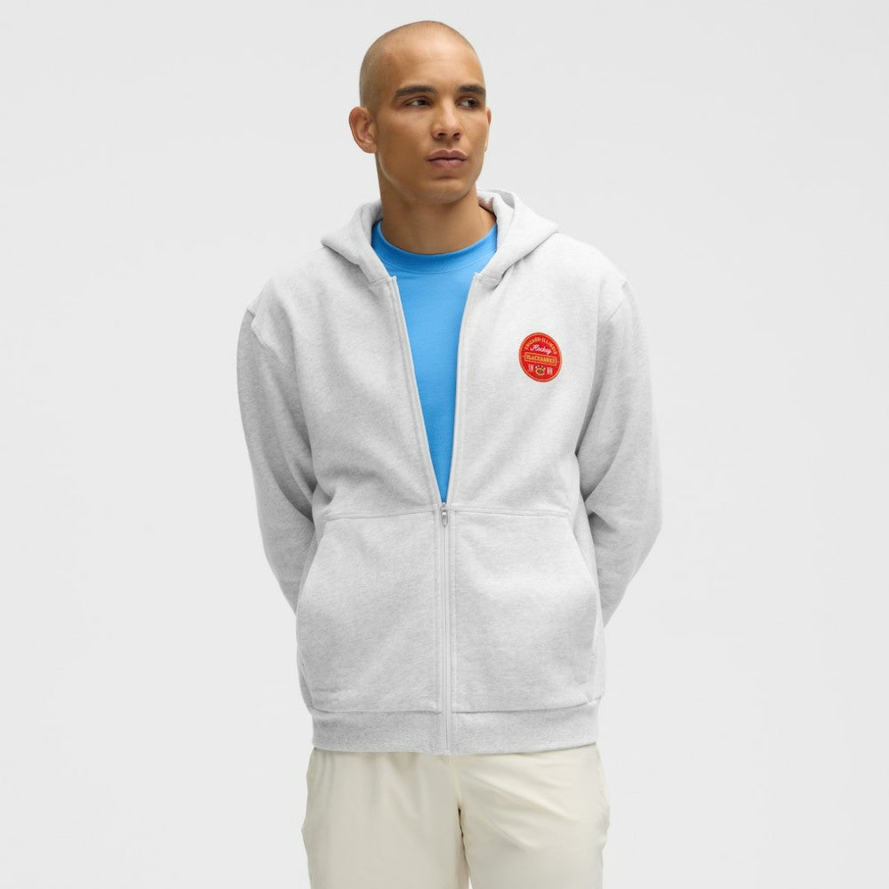 Chicago Blackhawks lululemon Steady State Full-Zip Hoodie Heathered Core Ultra Light Grey