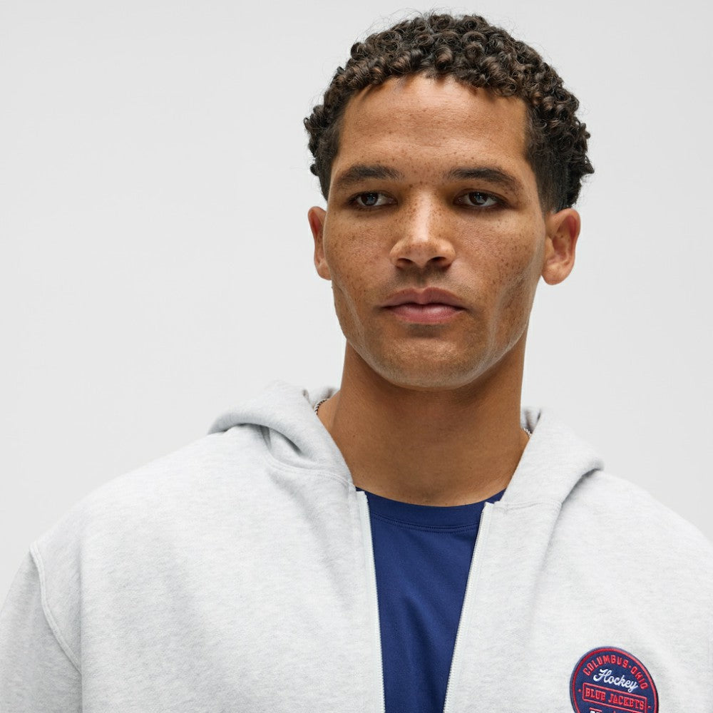 Columbus Blue Jackets - lululemon Steady State Full-Zip Hoodie Heathered Core Ultra Light Grey