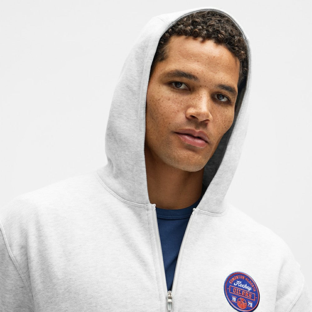 Edmonton Oilers - lululemon Steady State Full-Zip Hoodie Heathered Core Ultra Light Grey