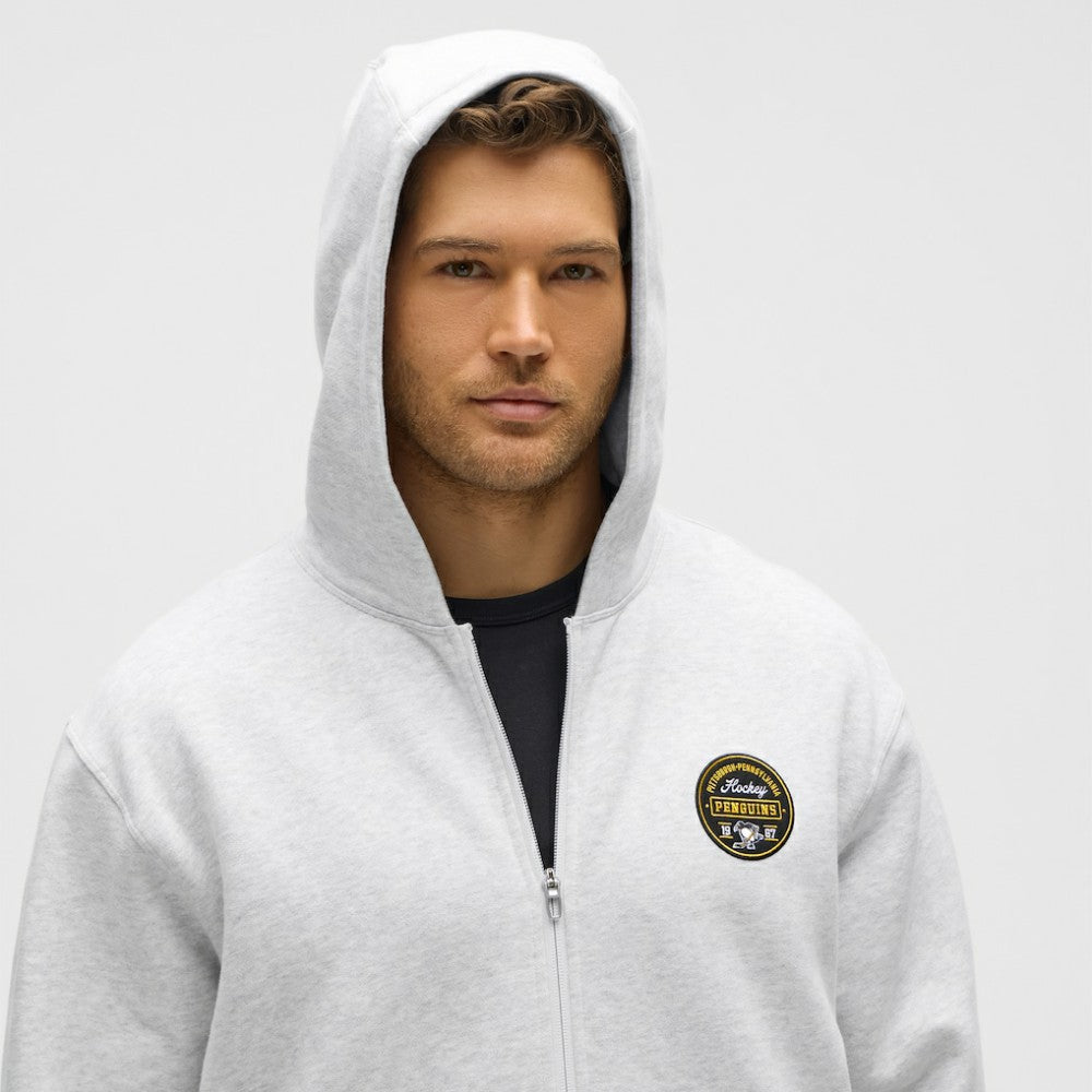 Pittsburgh Penguins lululemon Steady State Full-Zip Hoodie Heathered Core Ultra Light Grey