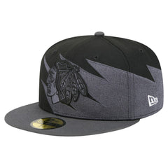 Chicago Blackhawks New Era Spikes 59FIFTY Fitted Hat Black
