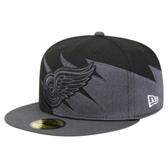 Detroit Red Wings - New Era Spikes 59FIFTY Fitted Hat Black
