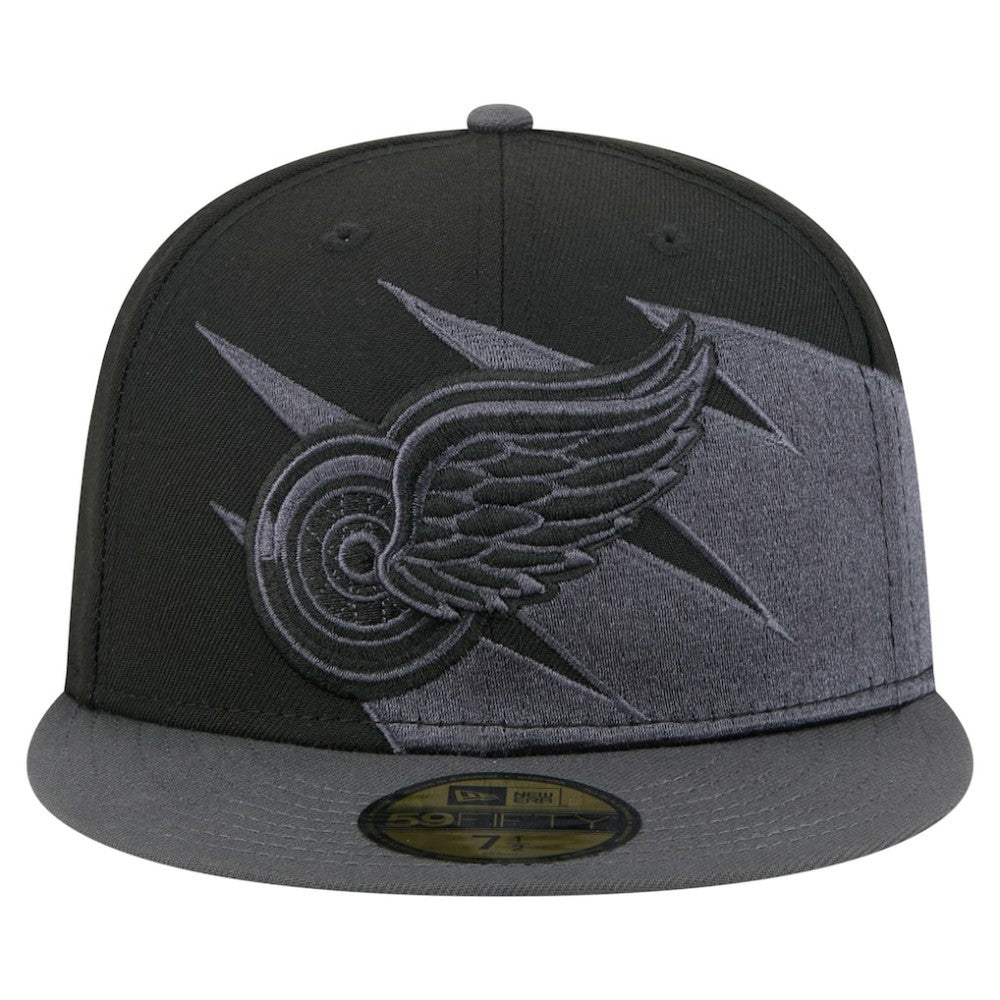 Detroit Red Wings - New Era Spikes 59FIFTY Fitted Hat Black