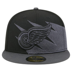 Detroit Red Wings - New Era Spikes 59FIFTY Fitted Hat Black