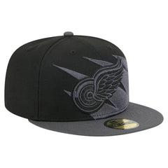 Detroit Red Wings - New Era Spikes 59FIFTY Fitted Hat Black