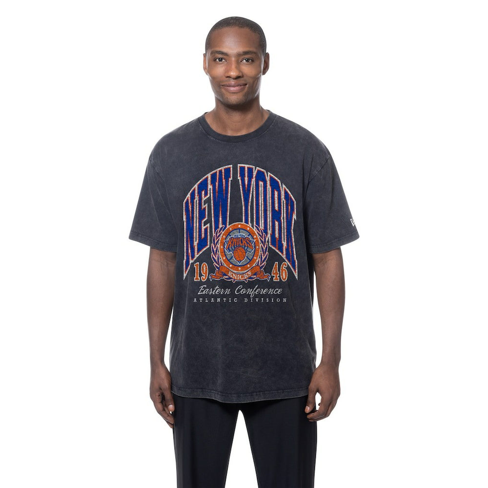 New Era - New York Knicks Sport Classics Mineral Washed T-Shirt - Black