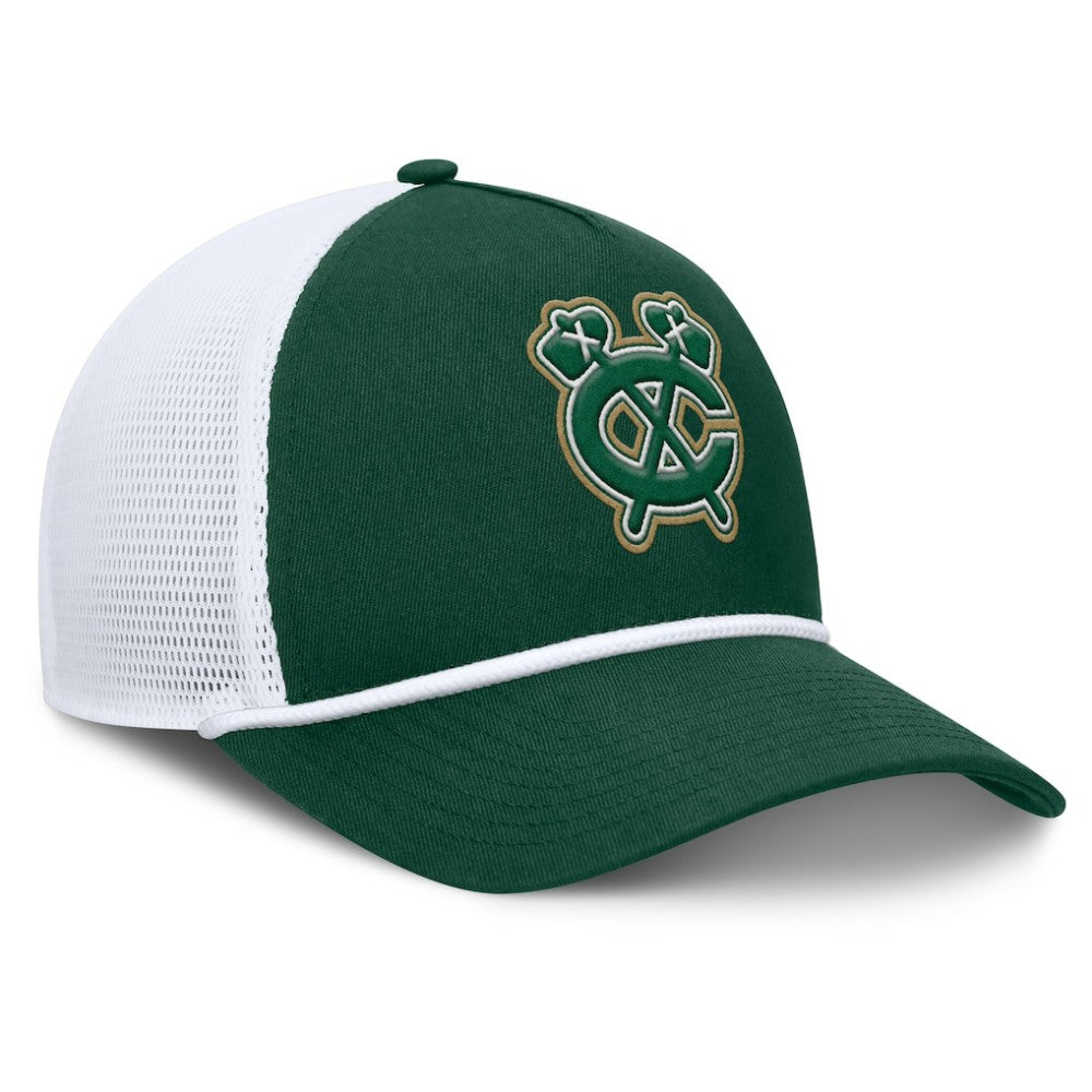 Chicago Blackhawks Fanatics Bermuda A-Frame Adjustable Hat Green/White
