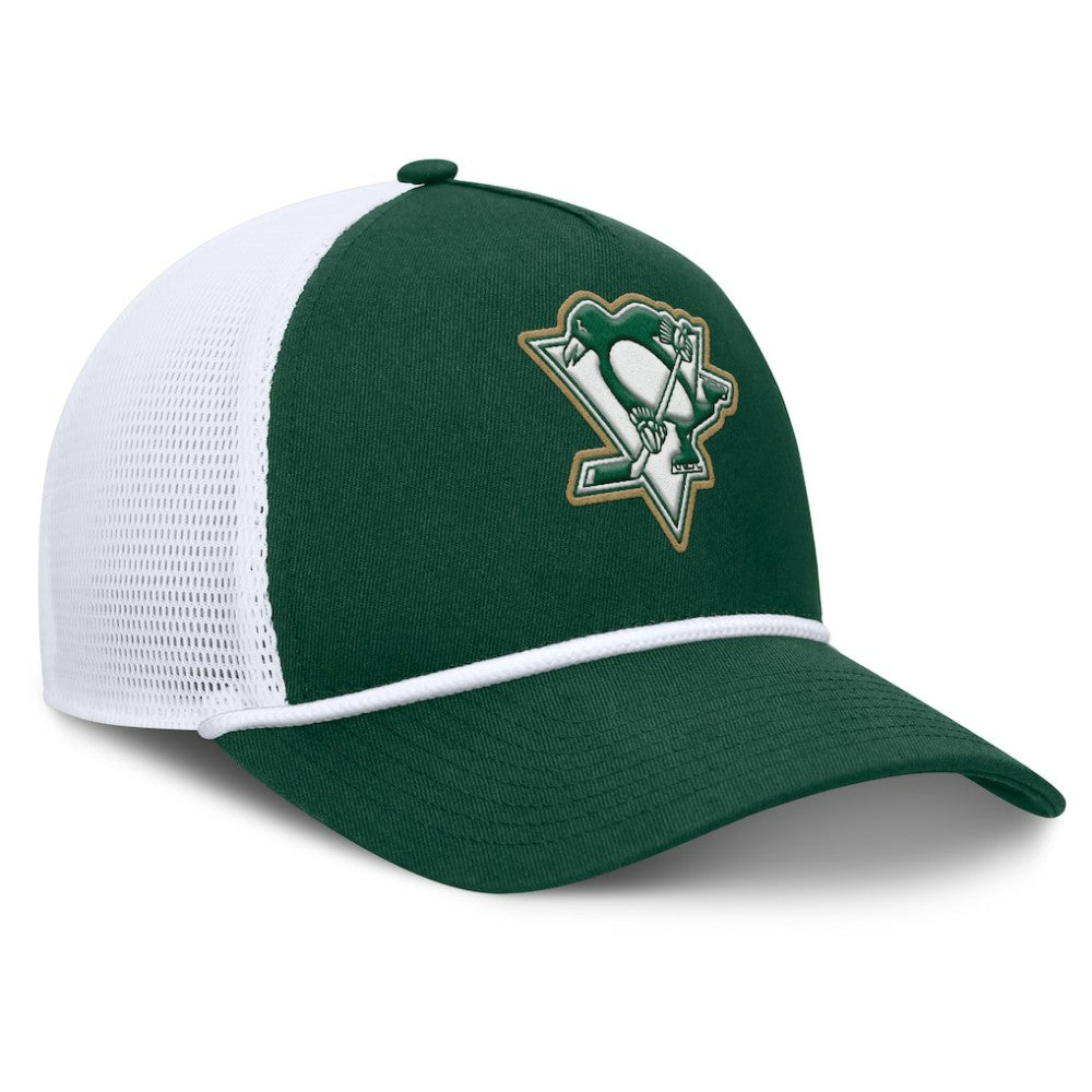 Pittsburgh Penguins Fanatics Bermuda A-Frame Adjustable Hat Green/White