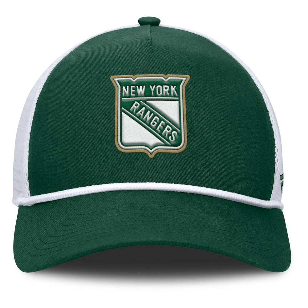 New York Rangers Fanatics Bermuda A-Frame Adjustable Hat Green/White