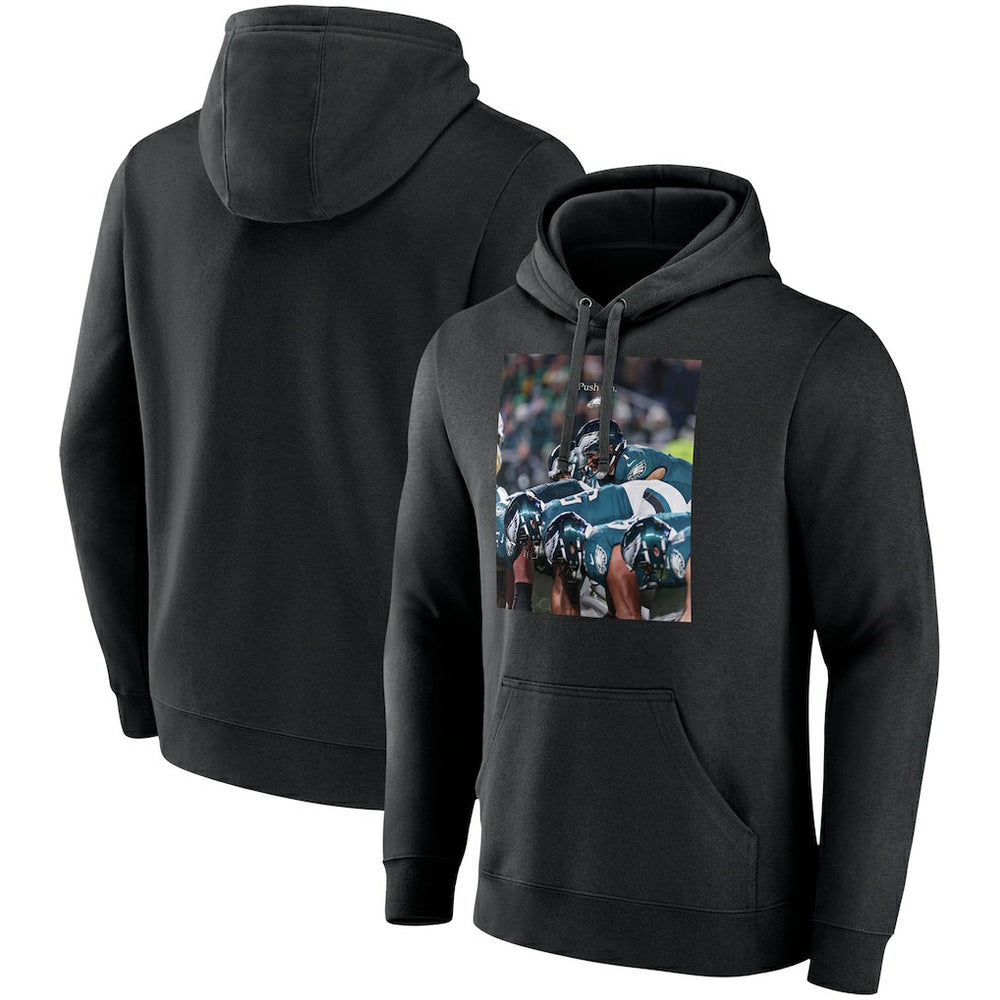 Philadelphia Eagles Push On Pullover Hoodie Black - NFL