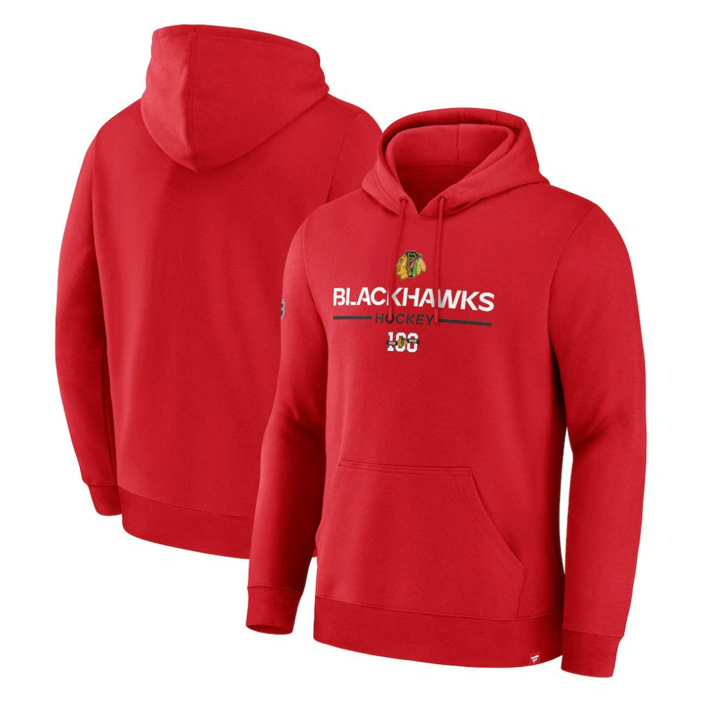Chicago Blackhawks Fanatics Centennial Fleece Pullover Hoodie Red