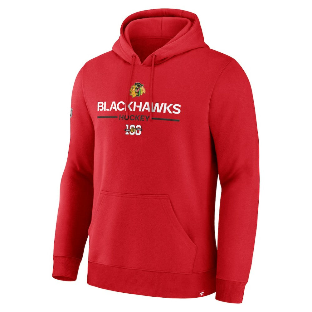 Chicago Blackhawks Fanatics Centennial Fleece Pullover Hoodie Red