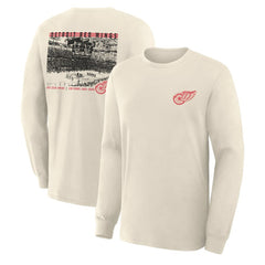 Detroit Red Wings - Fanatics Centennial Legacy Long Sleeve T-Shirt Beige