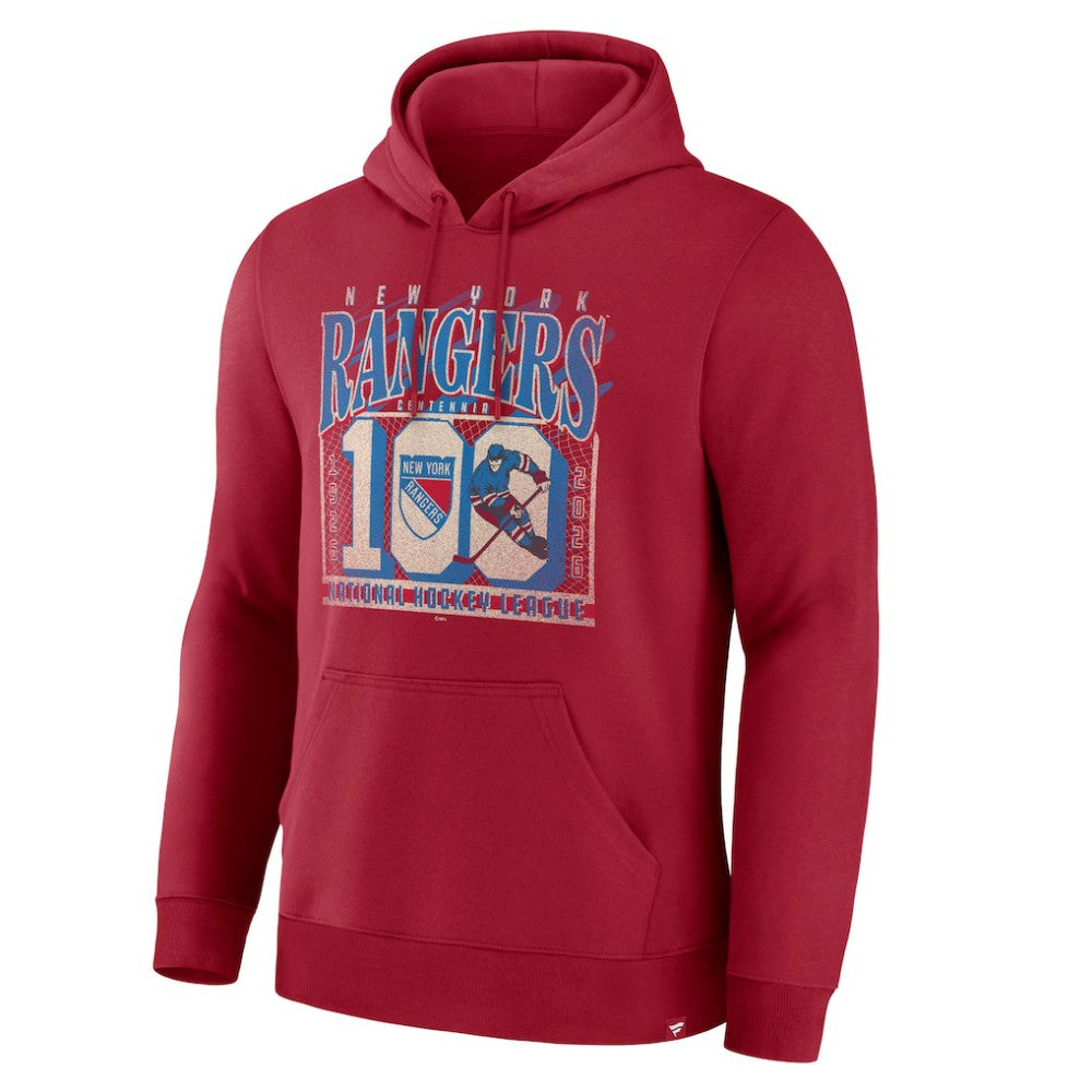 New York Rangers Fanatics Centennial Fleece Hoodie Red