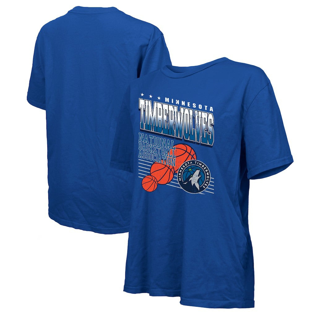 NBA - Minnesota Timberwolves Majestic Threads Women's Oversized T-Shirt - Royal