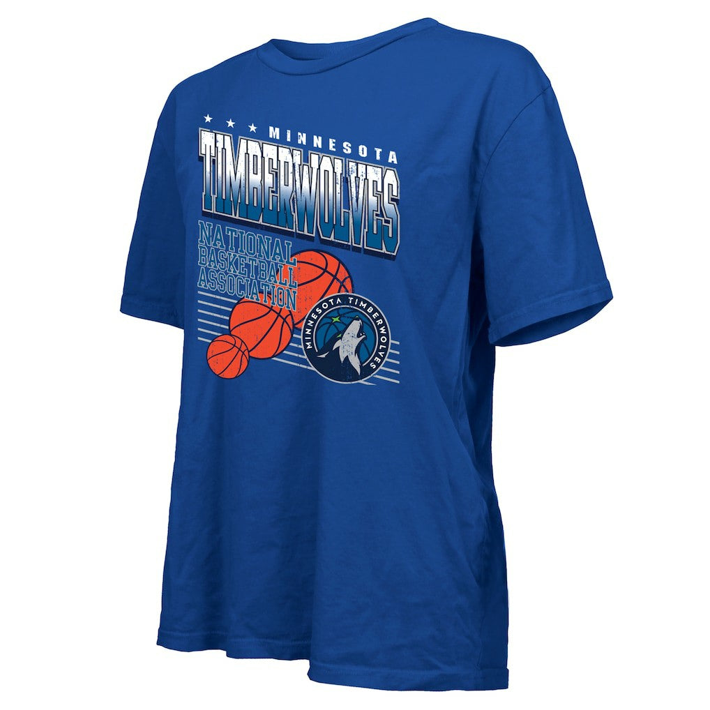 NBA - Minnesota Timberwolves Majestic Threads Women's Oversized T-Shirt - Royal