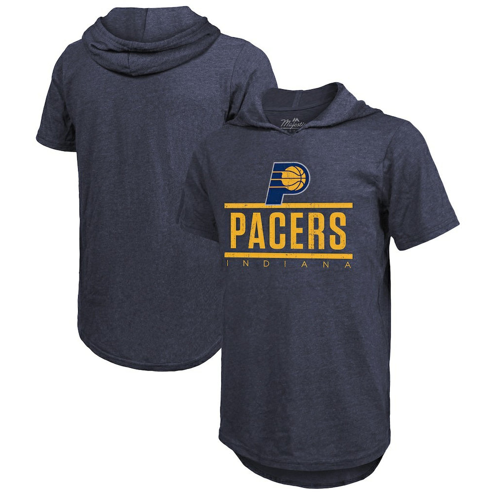 NBA - Indiana Pacers Majestic Threads Tri-Blend Hoodie T-Shirt - Navy