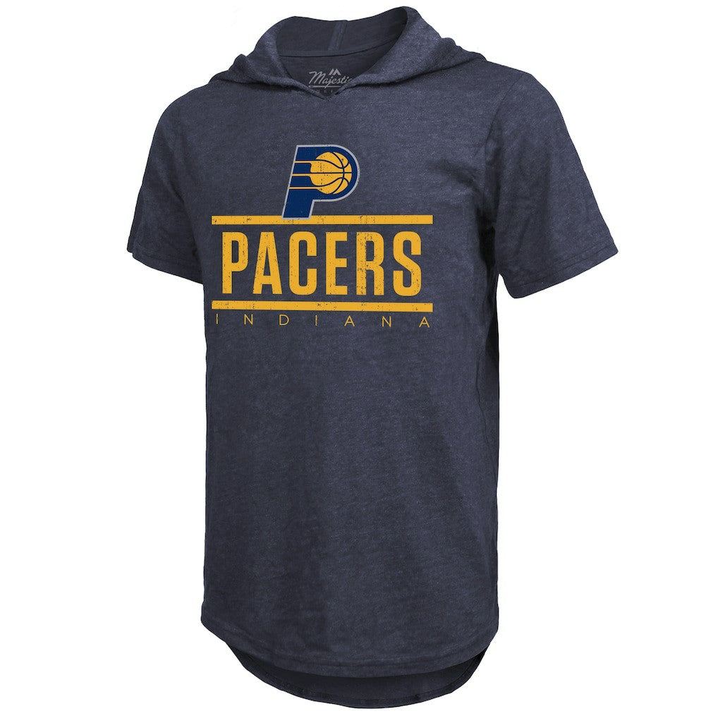 NBA - Indiana Pacers Majestic Threads Tri-Blend Hoodie T-Shirt - Navy