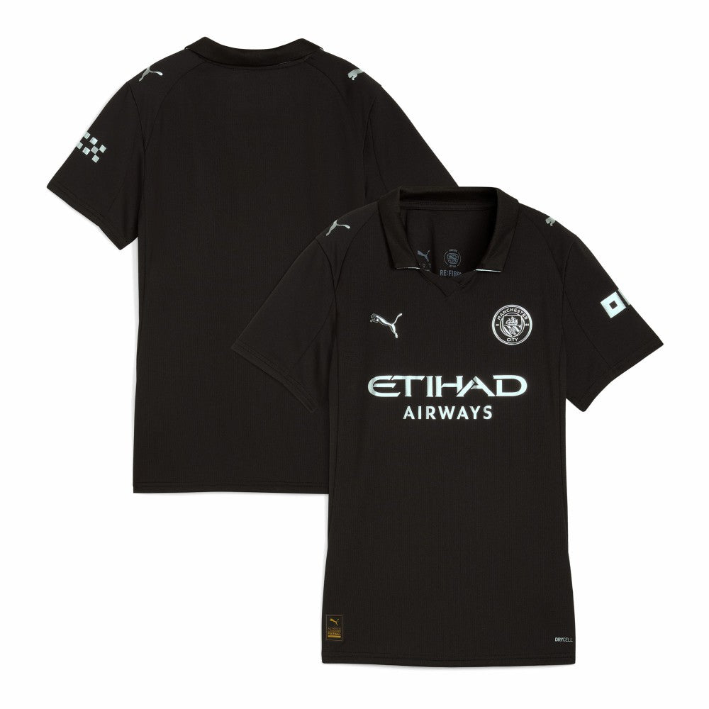 Puma Manchester City Women's 2025/26 Away Replica Jerseys - Black