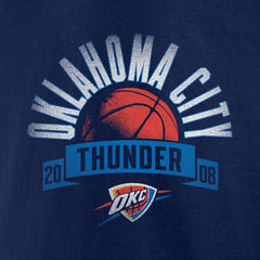 NBA - Oklahoma City Thunder Women's '90s Graphic V-Neck T-Shirt - Navy