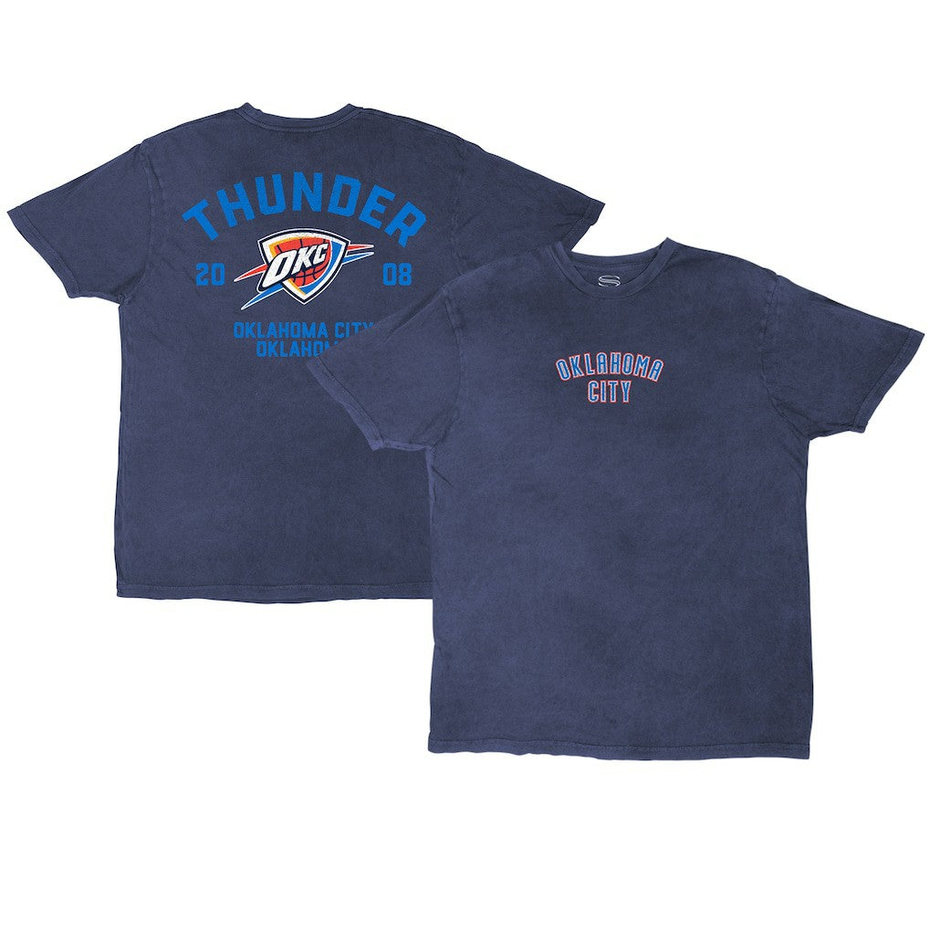 NBA - Oklahoma City Thunder Stadium Essentials Unisex Get Back Oversized Vintage Wash T-Shirt - Denim