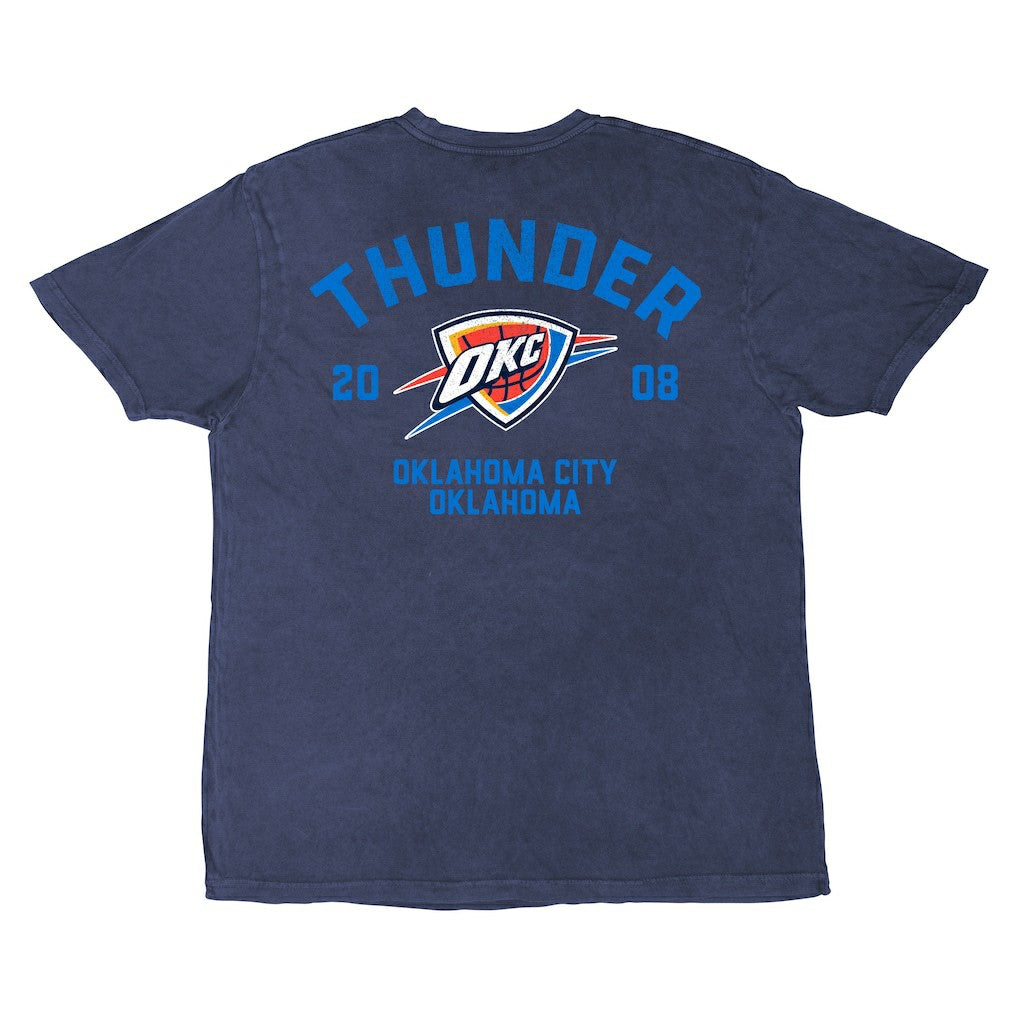 NBA - Oklahoma City Thunder Stadium Essentials Unisex Get Back Oversized Vintage Wash T-Shirt - Denim