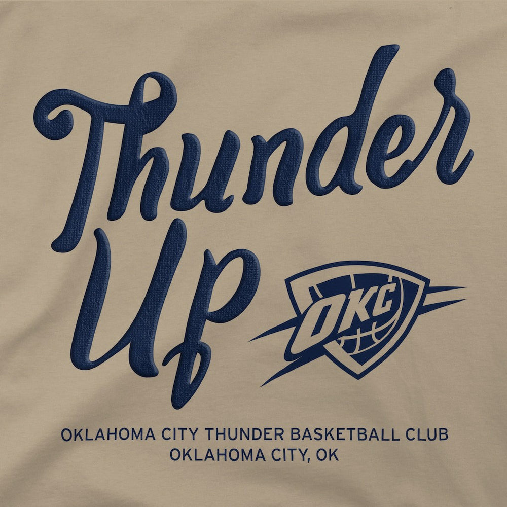 NBA - Oklahoma City Thunder Stadium Essentials Unisex Thunder Up Urban T-Shirt - Tan