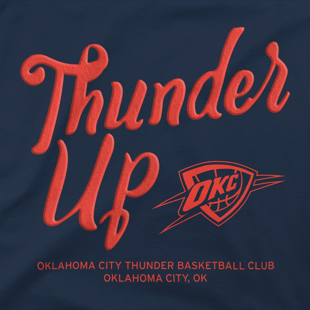 NBA - Oklahoma City Thunder Stadium Essentials Unisex Thunder Up Urban T-Shirt - Navy