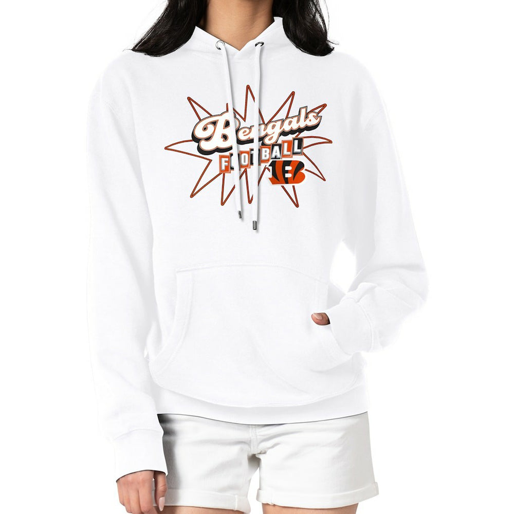 Cincinnati Bengals Starter Women's Drive-In Sign Pullover Hoodie White - NFL
