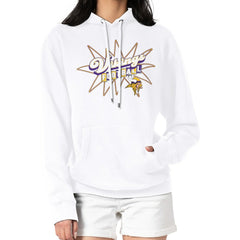 Minnesota Vikings Starter Women's Drive-In Sign Pullover Hoodie White - NFL