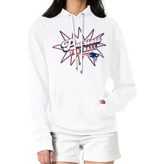 New England Patriots Starter Women's Drive-In Sign Pullover Hoodie White - NFL